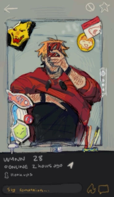 Colored Sketch + BG, $90