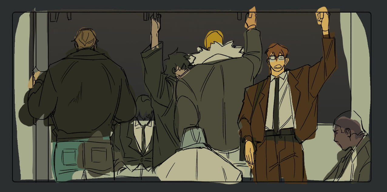 Colored Sketch, with BG, $110