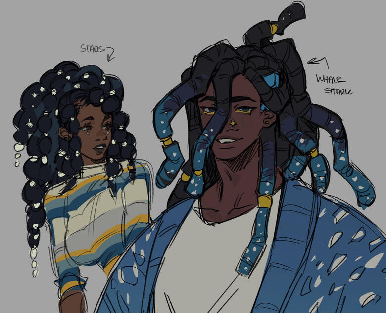 two busts, $75