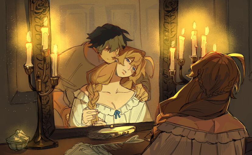 half-body, 2char + BG, $220